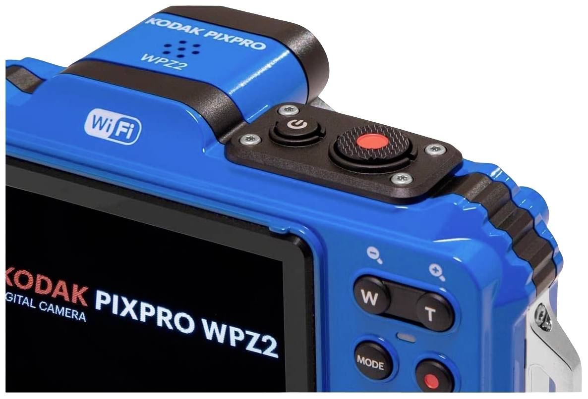 Kodak Pixpro WPZ2BL Digitalkamera 15 Megapixel Opt. Zoom: 4 x Blau inkl. Akku, inkl. Blitzgerät Bildstabilisierung, WiFi
