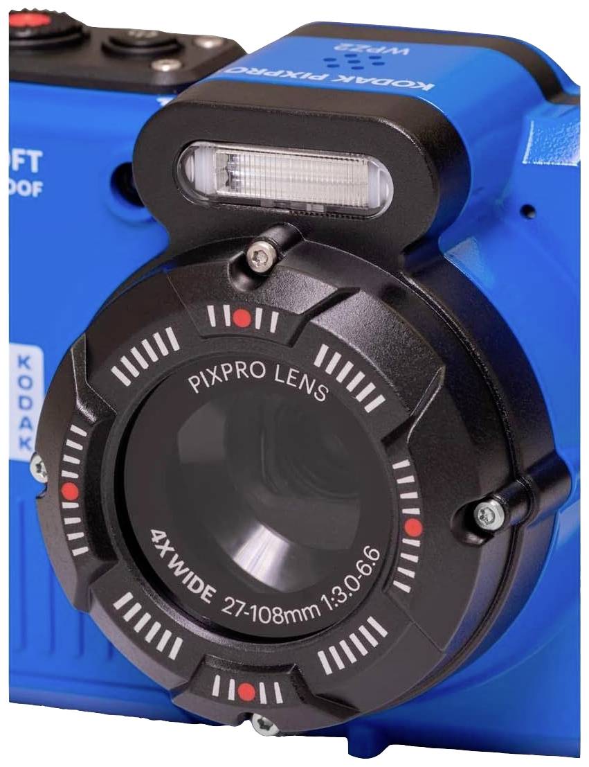 Kodak Pixpro WPZ2BL Digitalkamera 15 Megapixel Opt. Zoom: 4 x Blau inkl. Akku, inkl. Blitzgerät Bildstabilisierung, WiFi