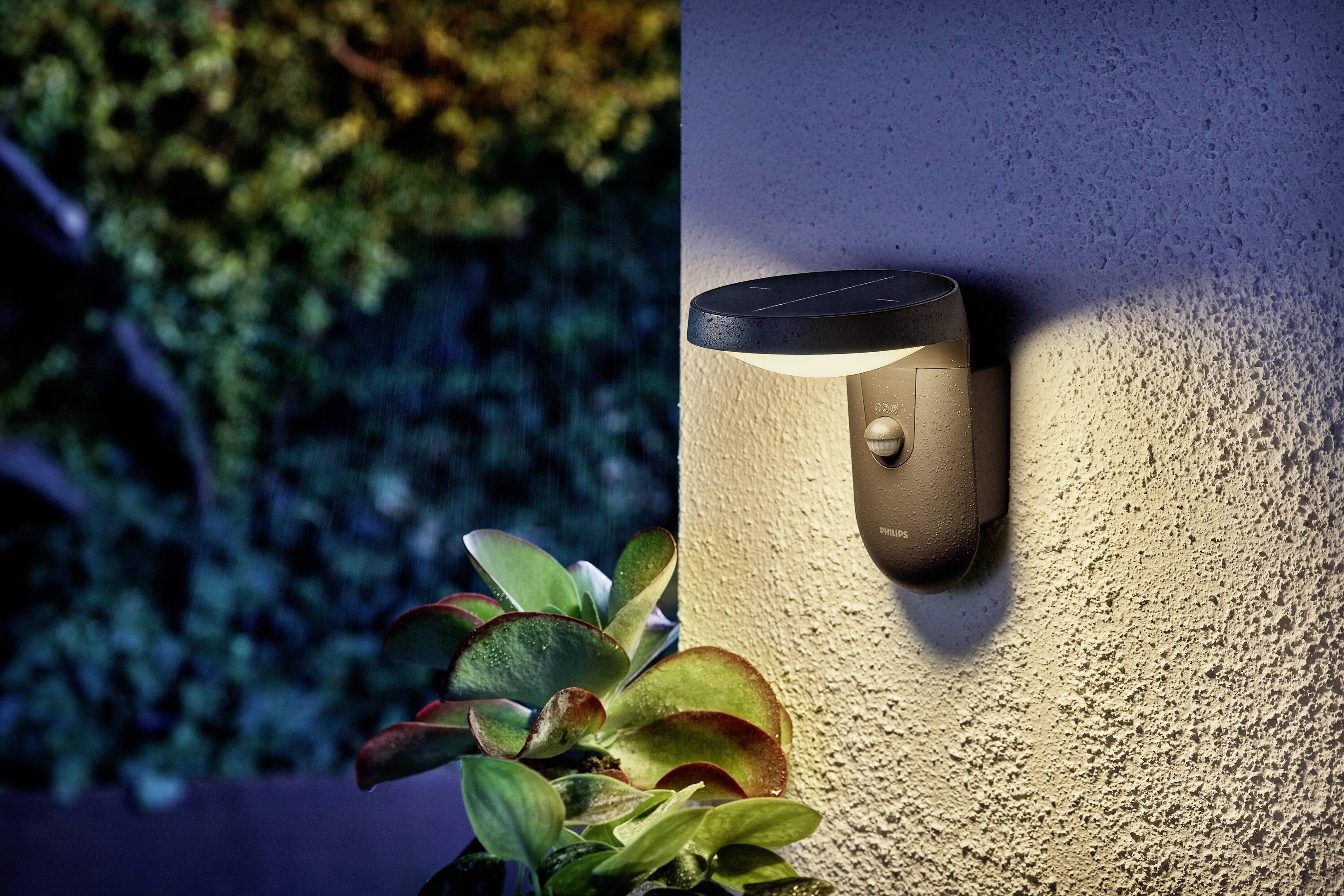 Philips LED Tyla 8719514476912 Solar-Außenwandleuchte LED 1.2W Anthrazit