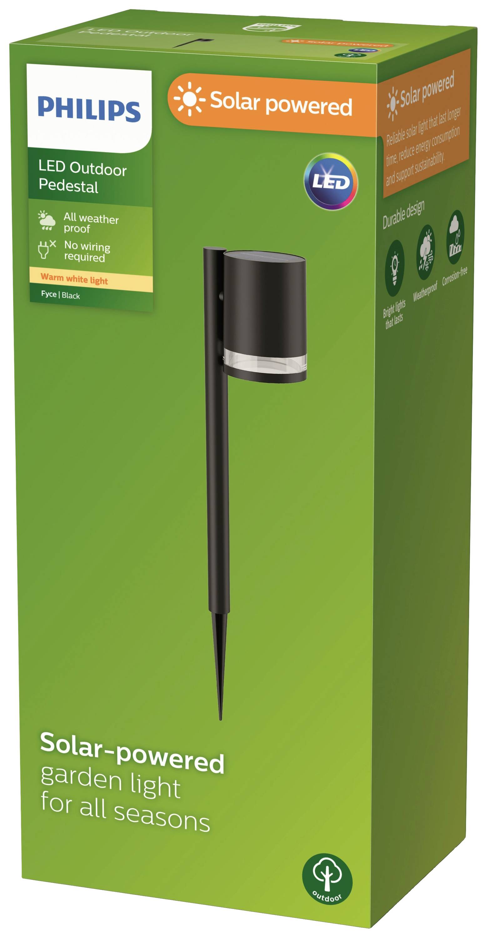 Philips LED 8720169265561 Fyce Solar-Gartenleuchte LED 1.5W
