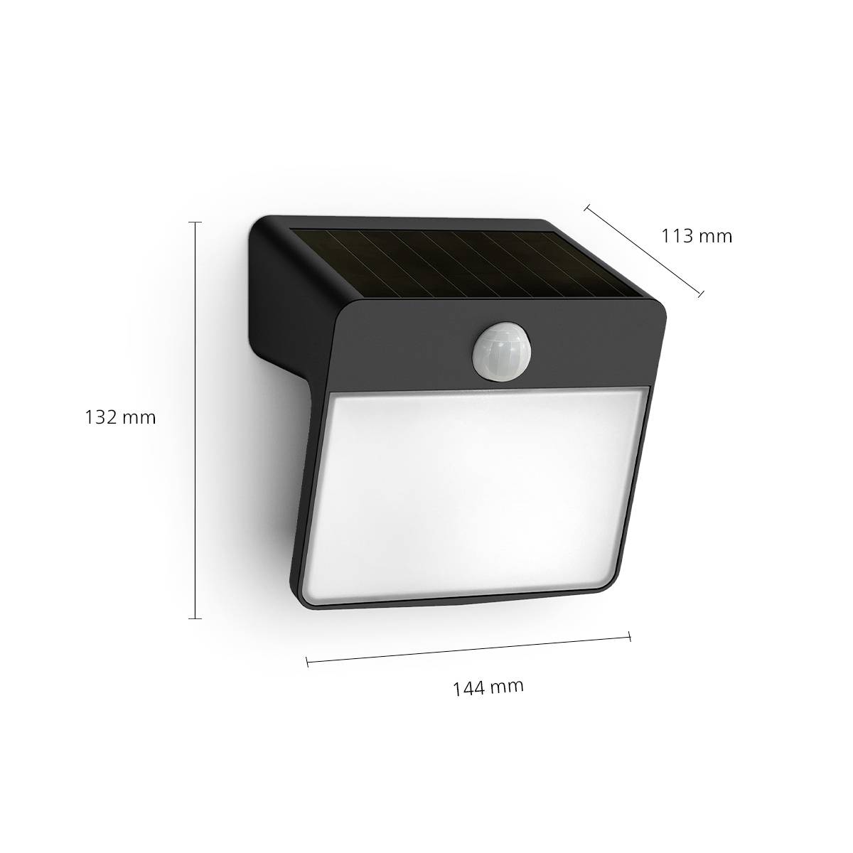 Philips LED Yarixa 8720169265448 Solar-Außenstandleuchte mit Bewegungsmelder LED 2.2W Schwarz