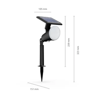 Philips LED 8720169269132 Jivix Solar-Gartenstrahler LED Schwarz Philips LED 8720169269132 Jivix Solar-Gartenstrahler LED Schwarz