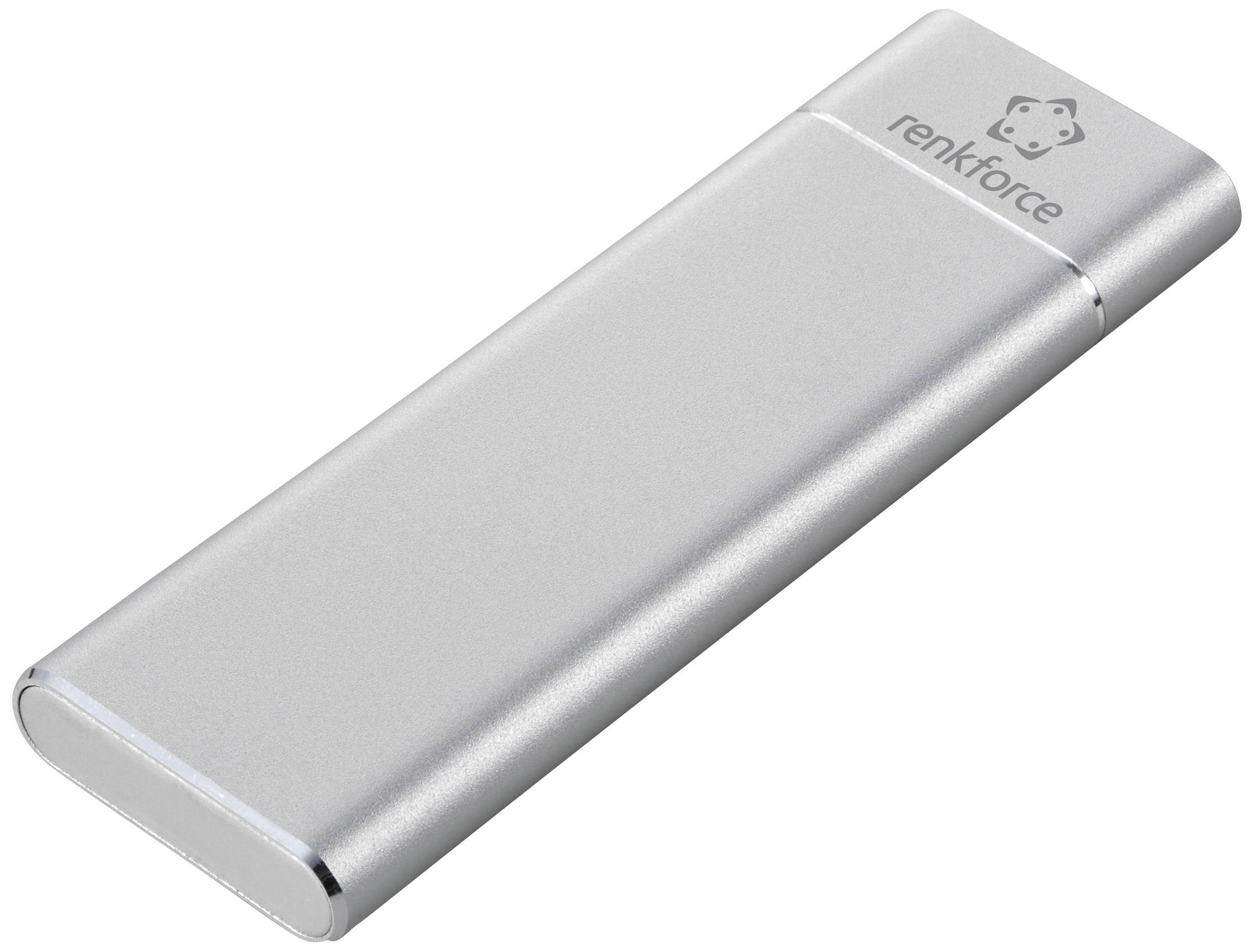 Renkforce RF-HDE-100 M.2 SSD-Gehäuse USB-C® (USB 3.2 Gen 2) 10 GBit/s M.2 PCIe NVMe 2230, 2242, 2260, 2280 RF-6058280