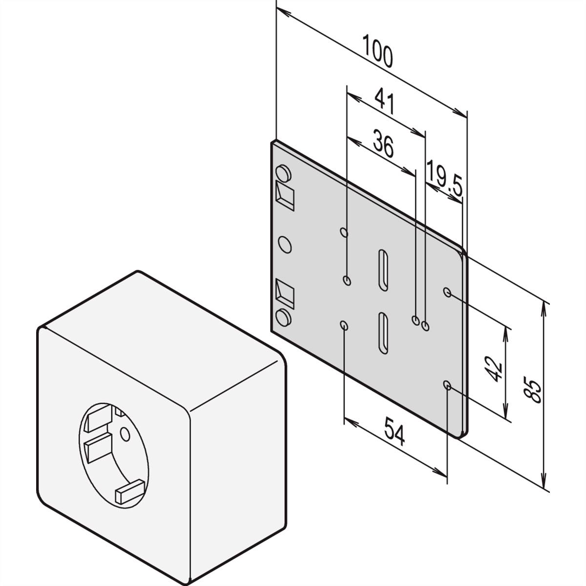 NVent SCHROFF 20118537 Montageplatte