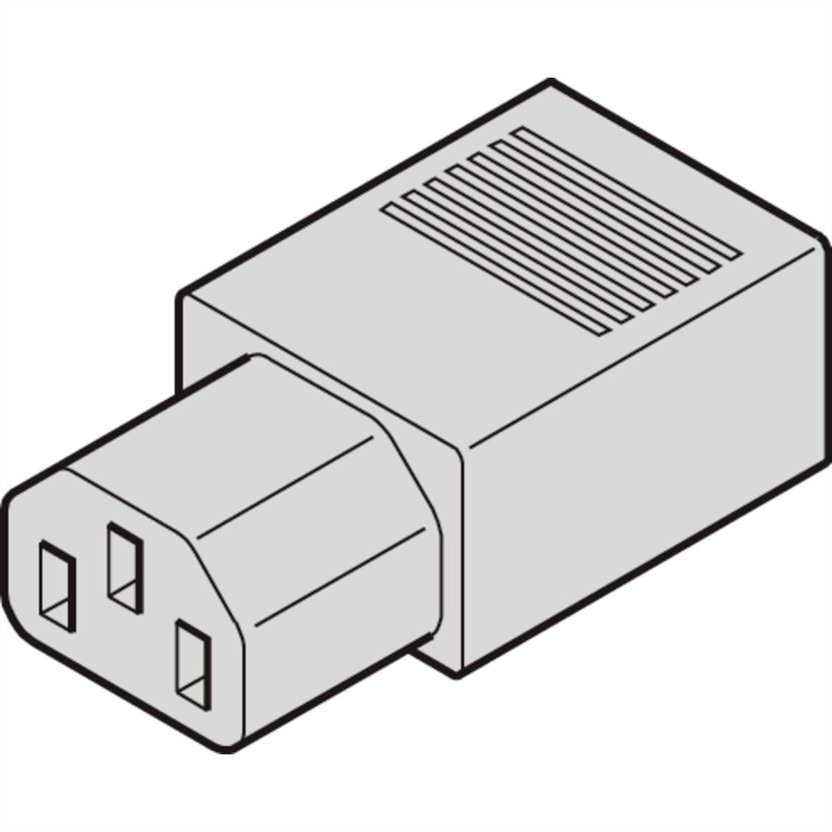 NVent SCHROFF 60715046 Kaltgeräte-Steckverbinder Kupplung, gerade Gesamtpolzahl: 2 + PE 10A Schwarz