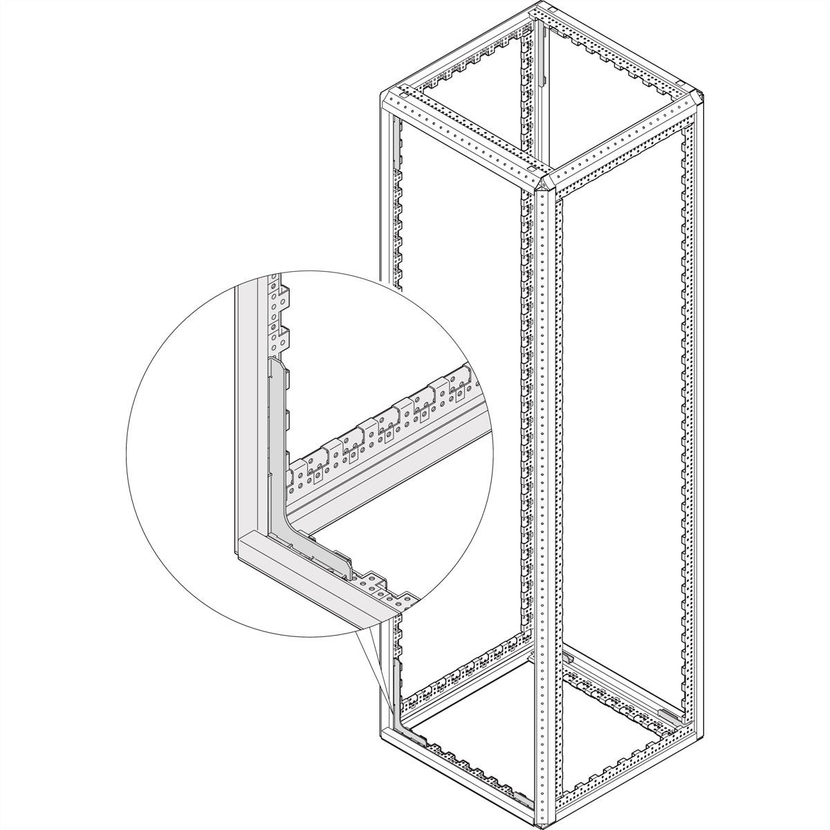 NVent SCHROFF 20130626 Schrankgestell 600 x 1800 x 800 Schwarz-Grau 1St.