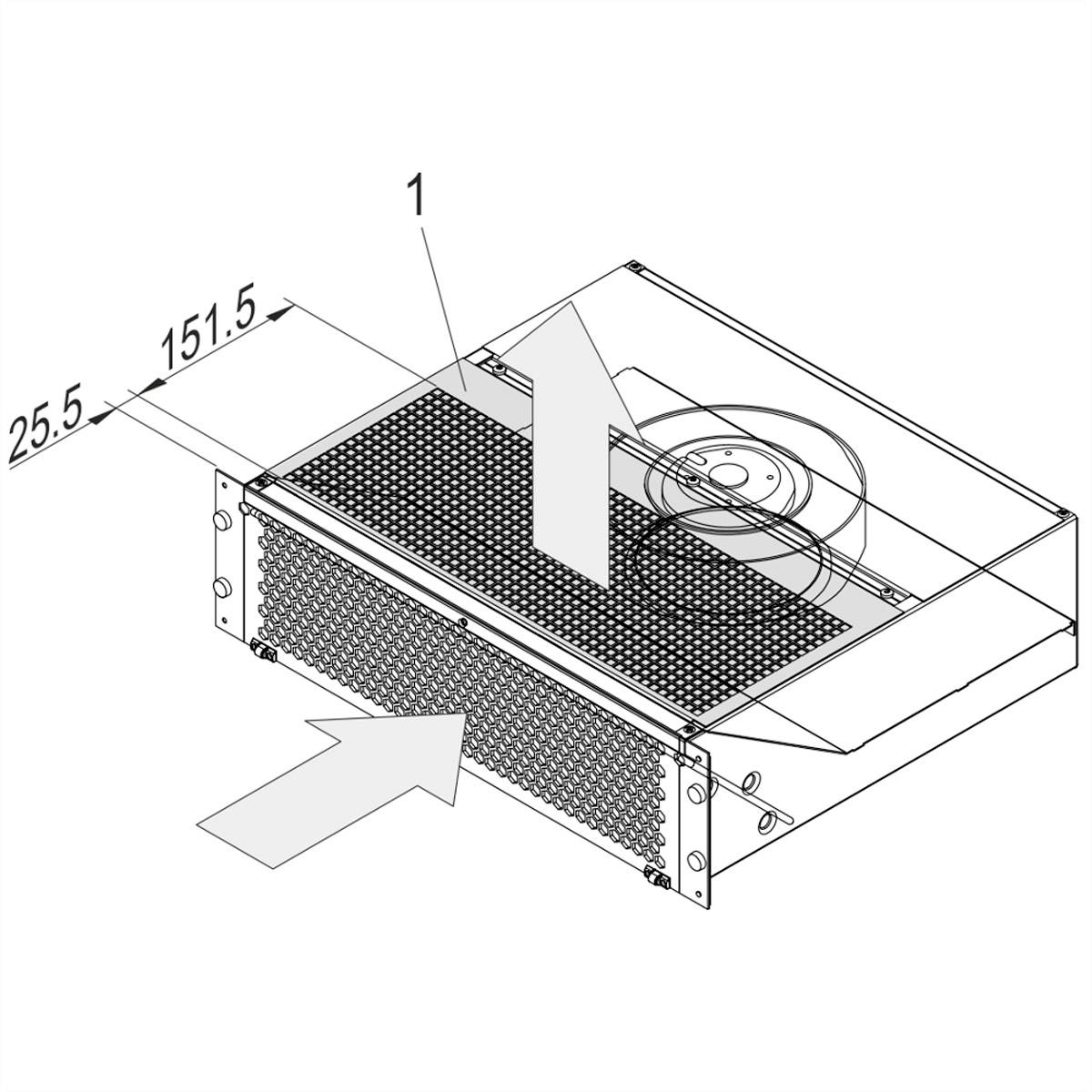 NVent SCHROFF 20713502 Luftumlenkplatte 1St.