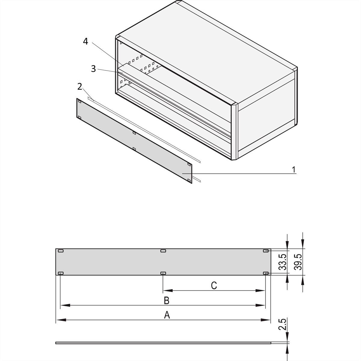NVent SCHROFF 20850423 Frontplatte