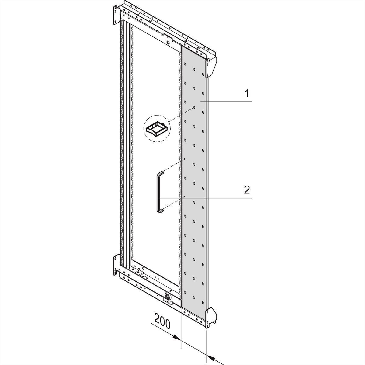 NVent SCHROFF 21130436 Schwenkrahmenblende 1St.