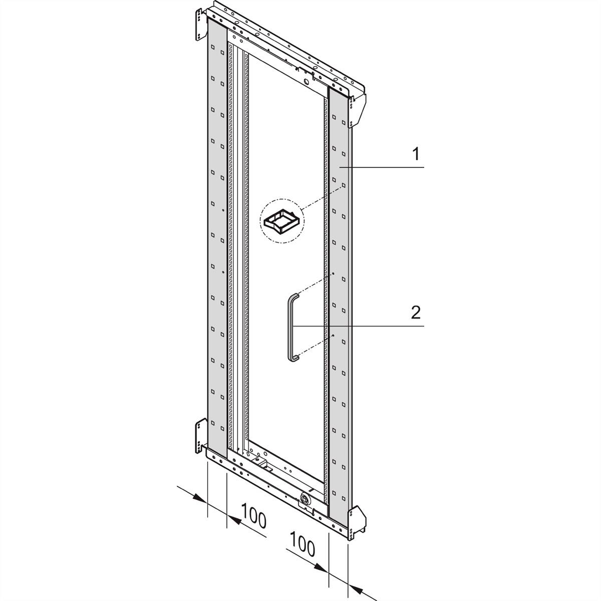 NVent SCHROFF 21130444 Schwenkrahmenblende 1St.