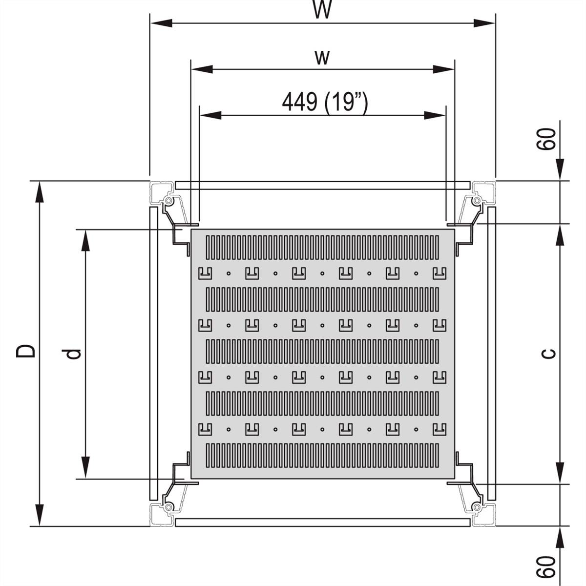 NVent SCHROFF 22117844 Fachboden (B x T) 600mm x 780mm 1St.