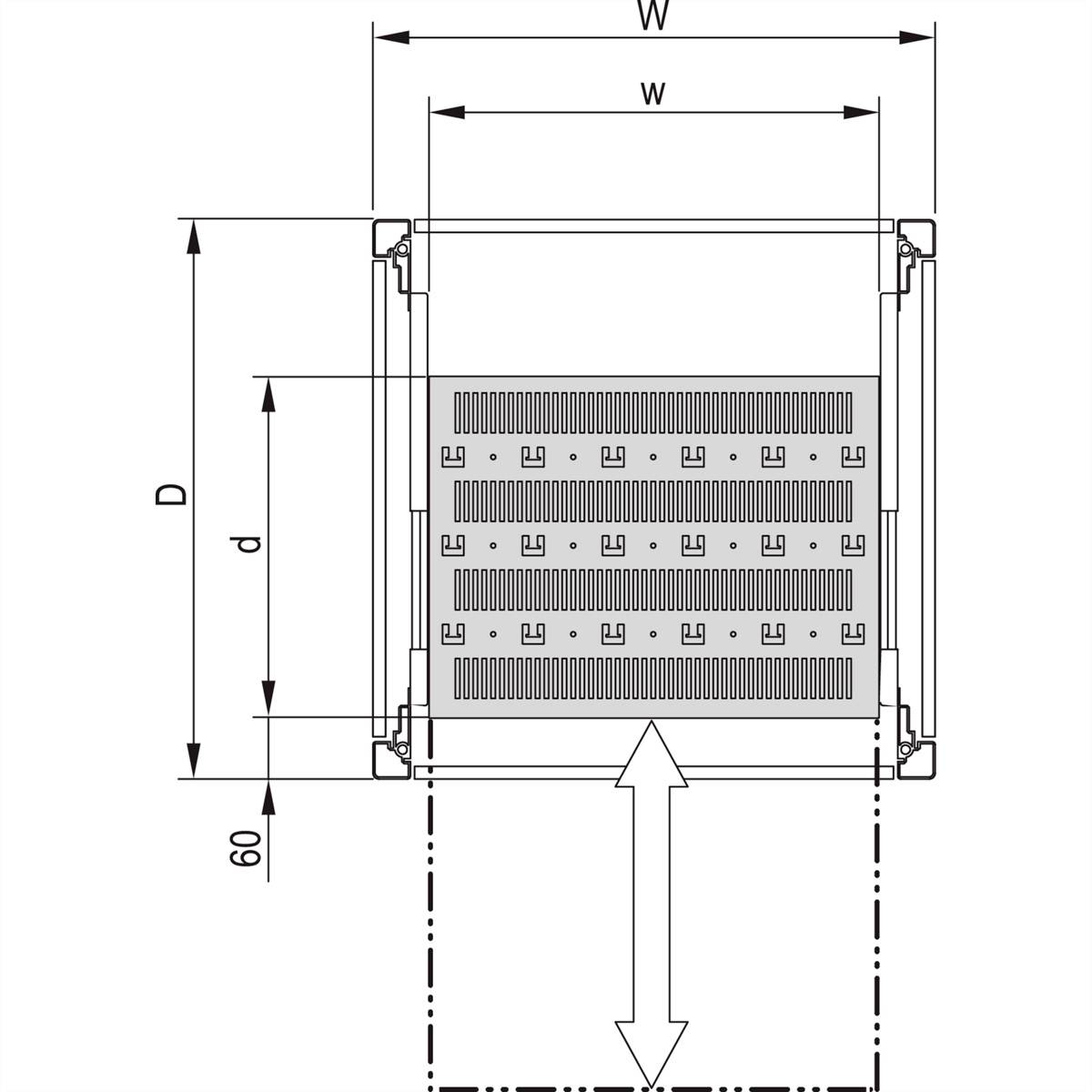 NVent SCHROFF 22117861 Gestellfachboden 1St.