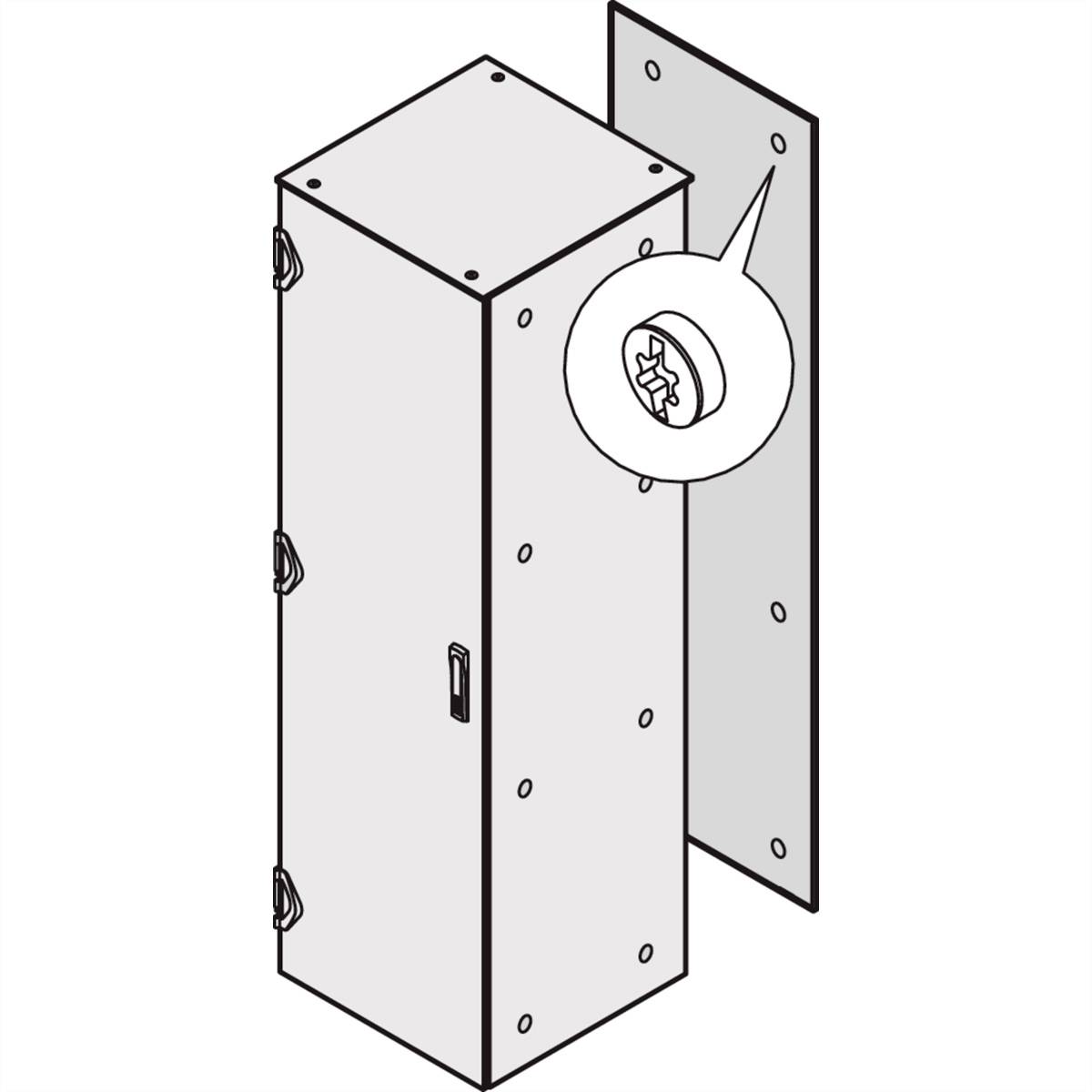 NVent SCHROFF 22130086 Rückwand (B x H) 600mm x 2200mm 1St.