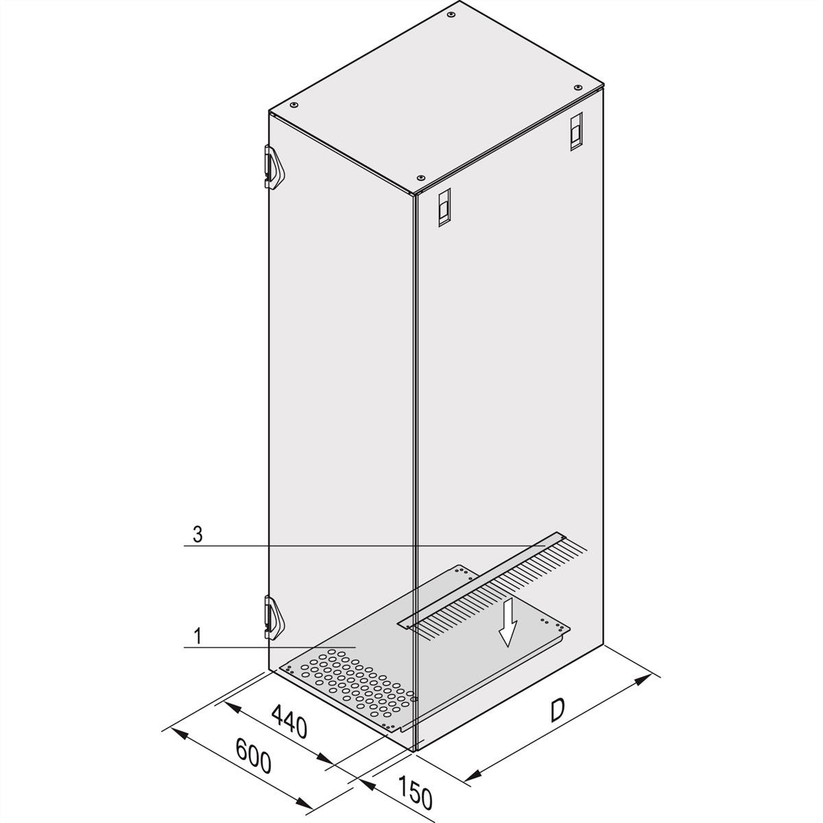 NVent SCHROFF 23130378 Bodenblech 1St.