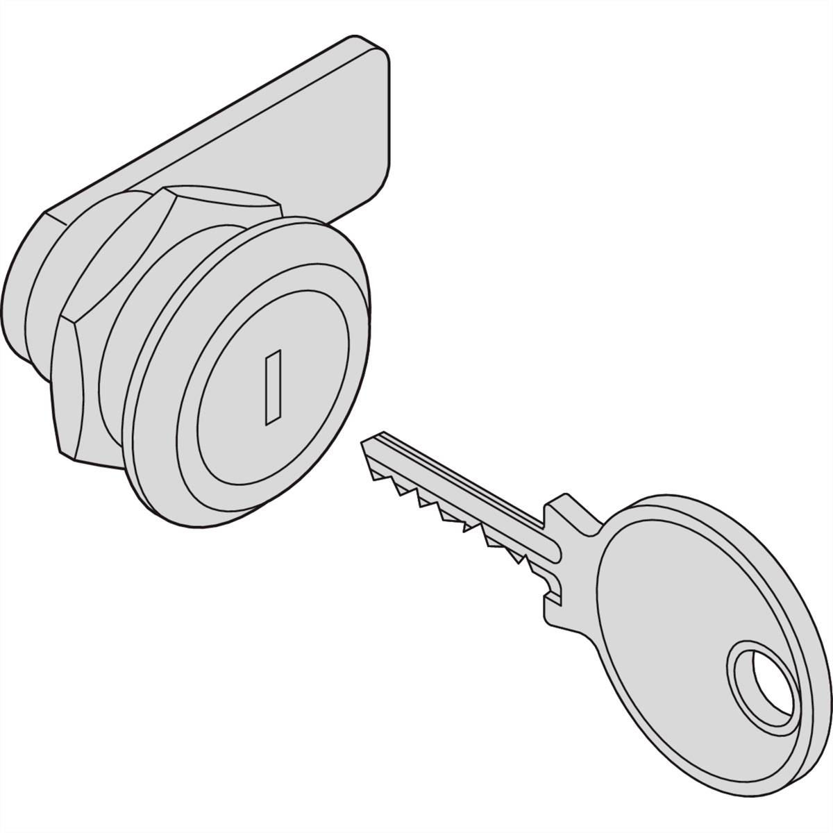 NVent SCHROFF 27230116 Rückwanddrehriegel 1St.
