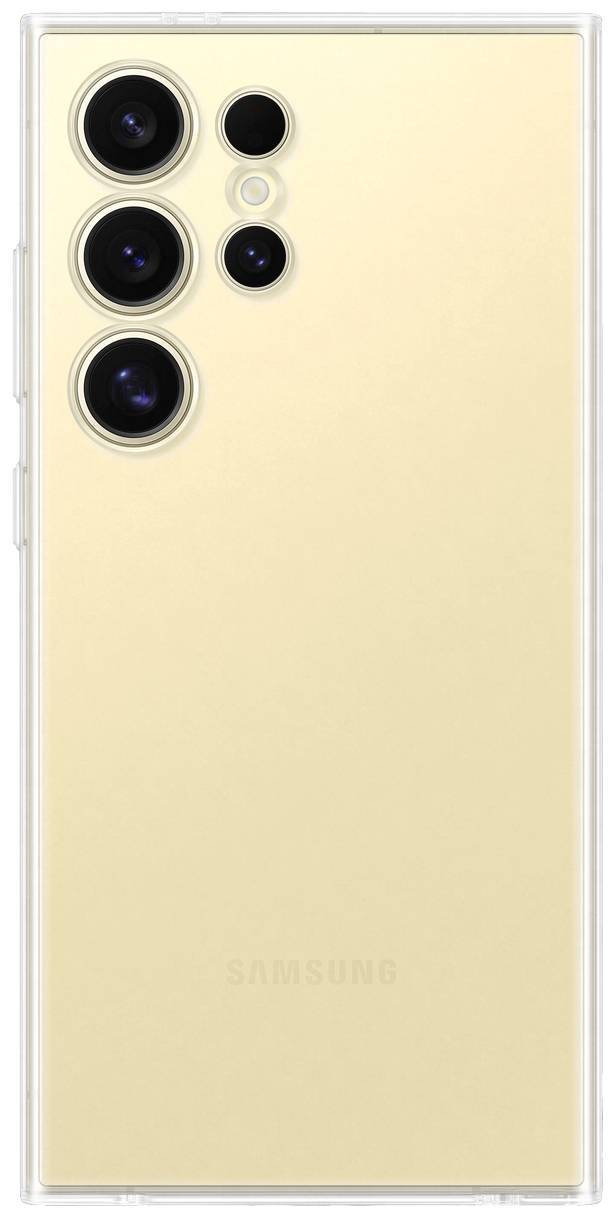 Ein goldfarbenes Smartphone der Marke Samsung mit fünf Kameralinsen auf der Rückseite.