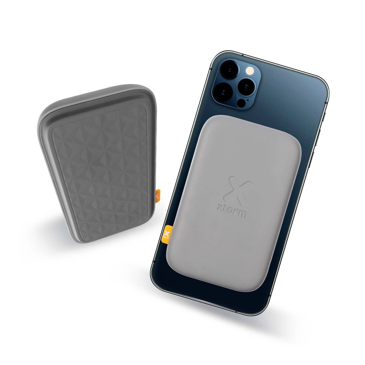 XTORM FS400U Powerbank 5000 mAh USB PD 3.0, Magsafe LiPo Grau gleichzeitiges Laden und Entladen, Statusanzeige