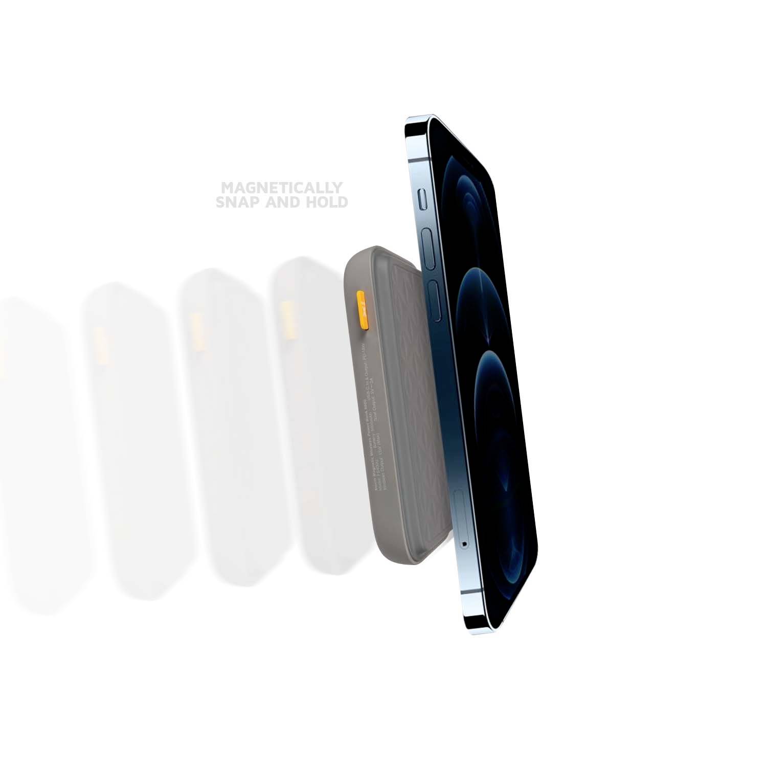 XTORM FS400U Powerbank 5000 mAh USB PD 3.0, Magsafe LiPo Grau gleichzeitiges Laden und Entladen, Statusanzeige