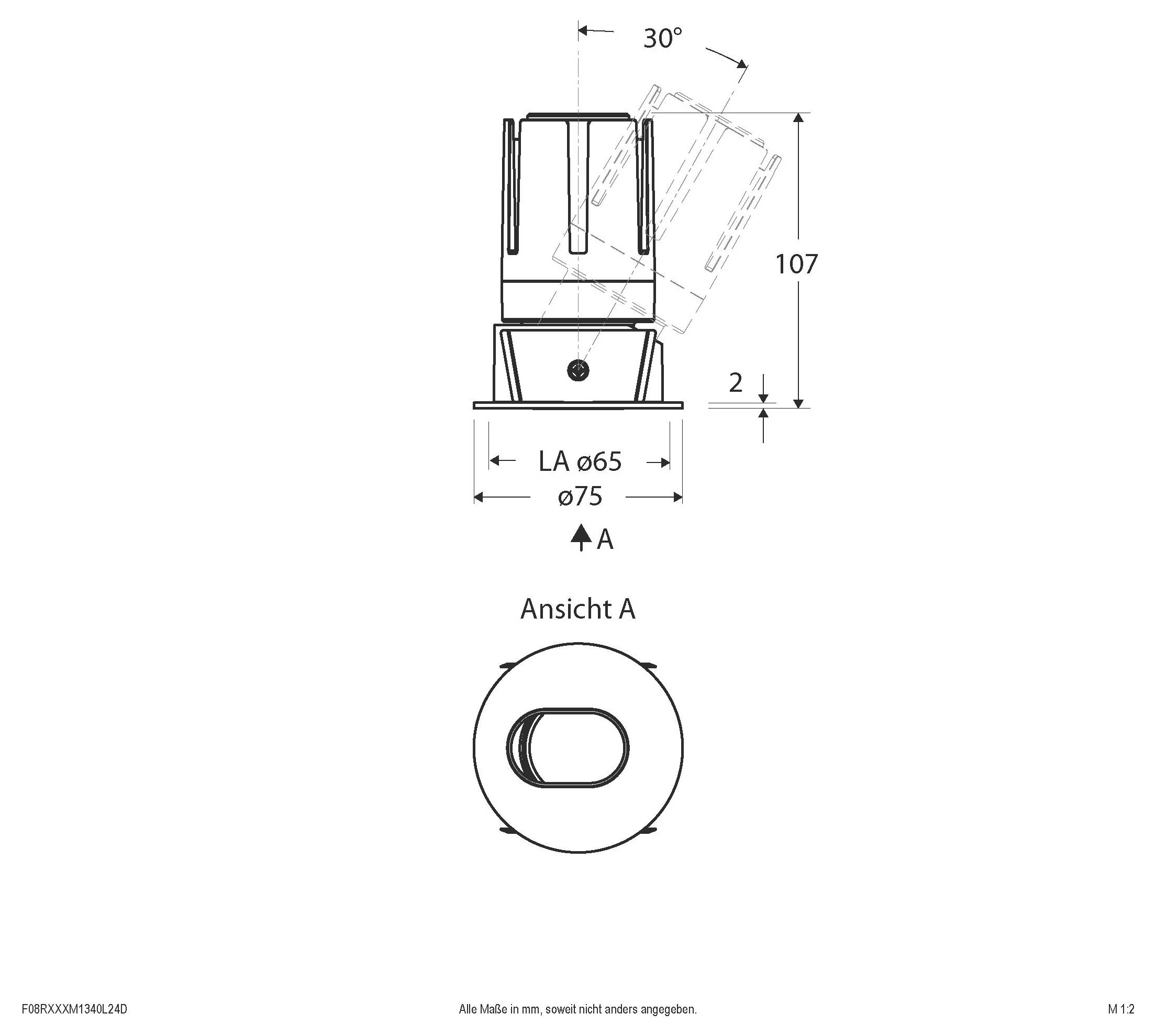 EVN F08RXXXM1340L24D F08RXXXM1340L24D LED-Deckenstrahler