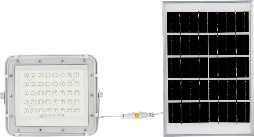 V-TAC VT-40W 7839 LED-Flutlichtstrahler, Solarmodul 6 W Kaltweiß Weiß