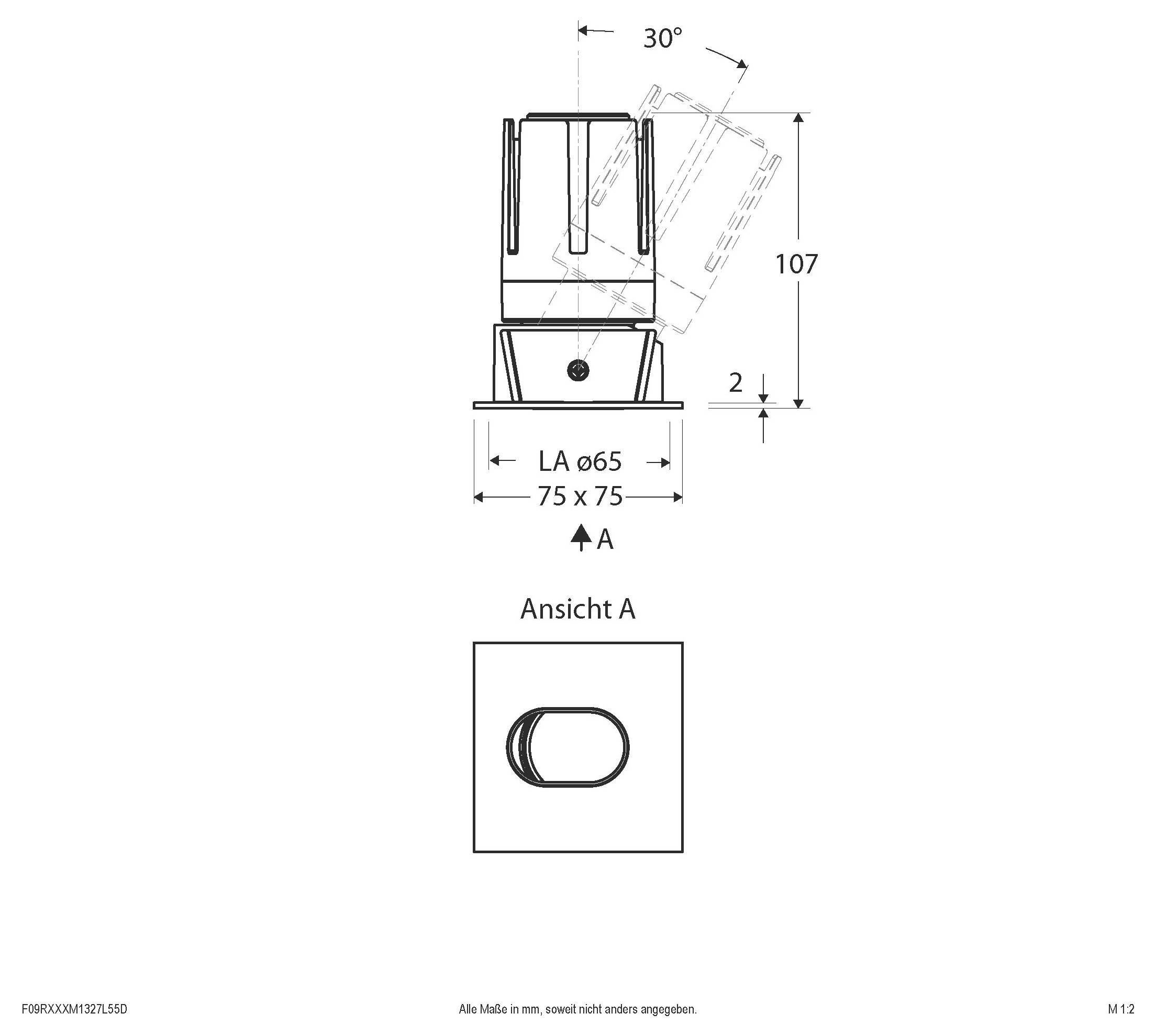 EVN F09RXXXM1327L55D F09RXXXM1327L55D LED-Deckenstrahler