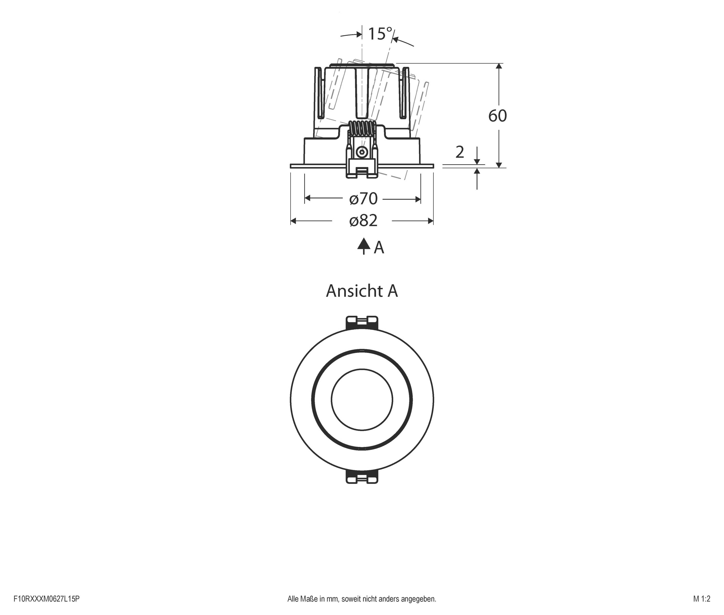 EVN F10RXXXM0627L15P F10RXXXM0627L15P LED-Deckenstrahler