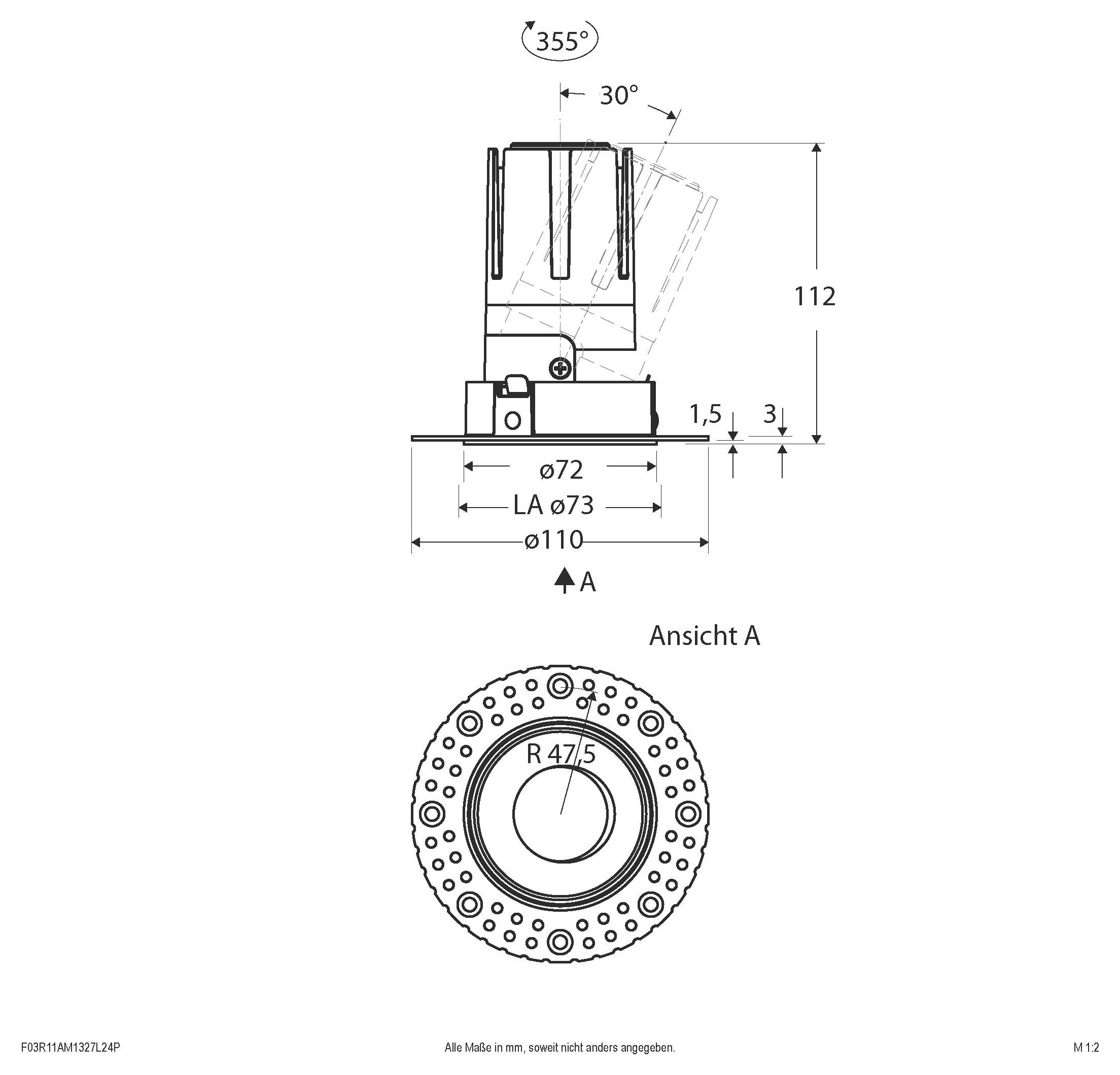 EVN F03R11AM1327L24P F03R11AM1327L24P LED-Deckenstrahler