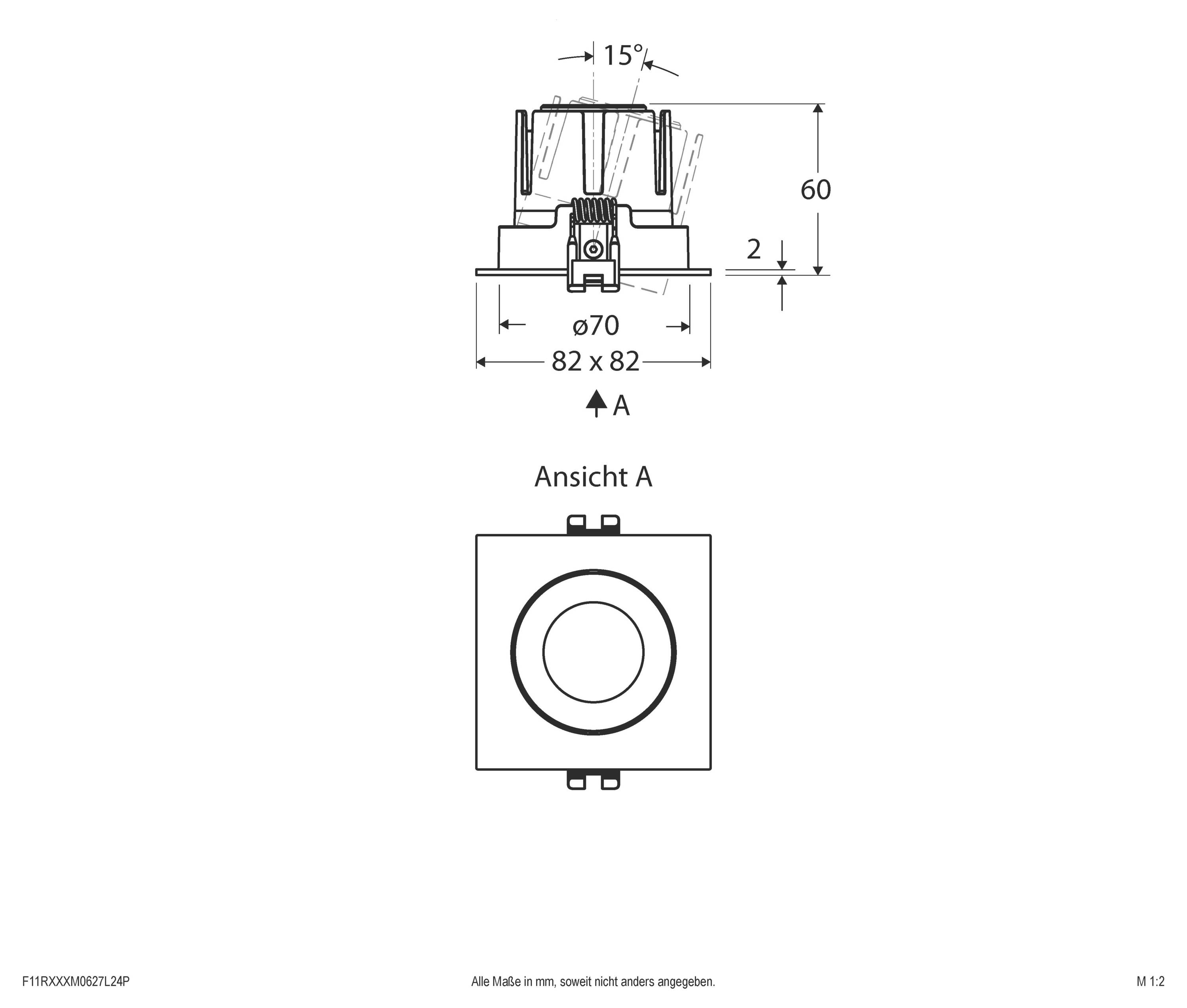 EVN F11RXXXM0627L24P F11RXXXM0627L24P LED-Deckenstrahler