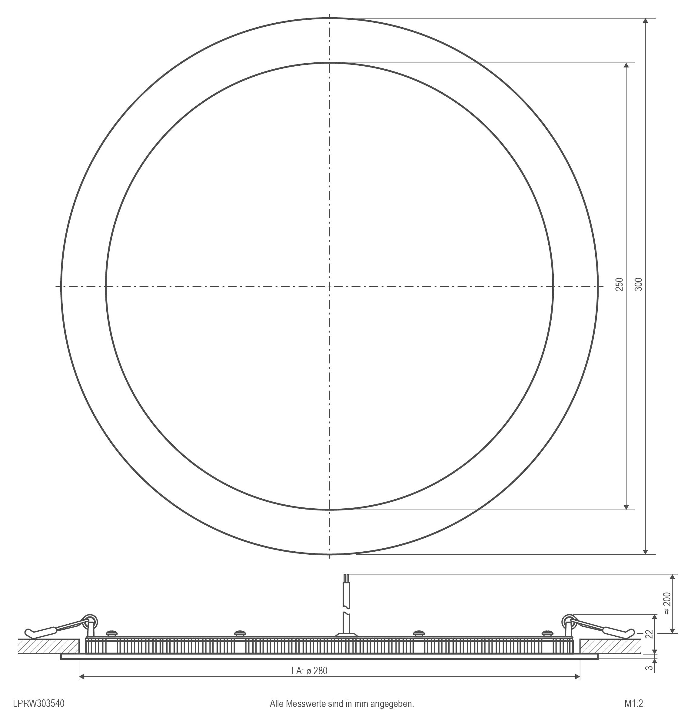 EVN LPRW303540 LPRW303540 LED-Einbauleuchte
