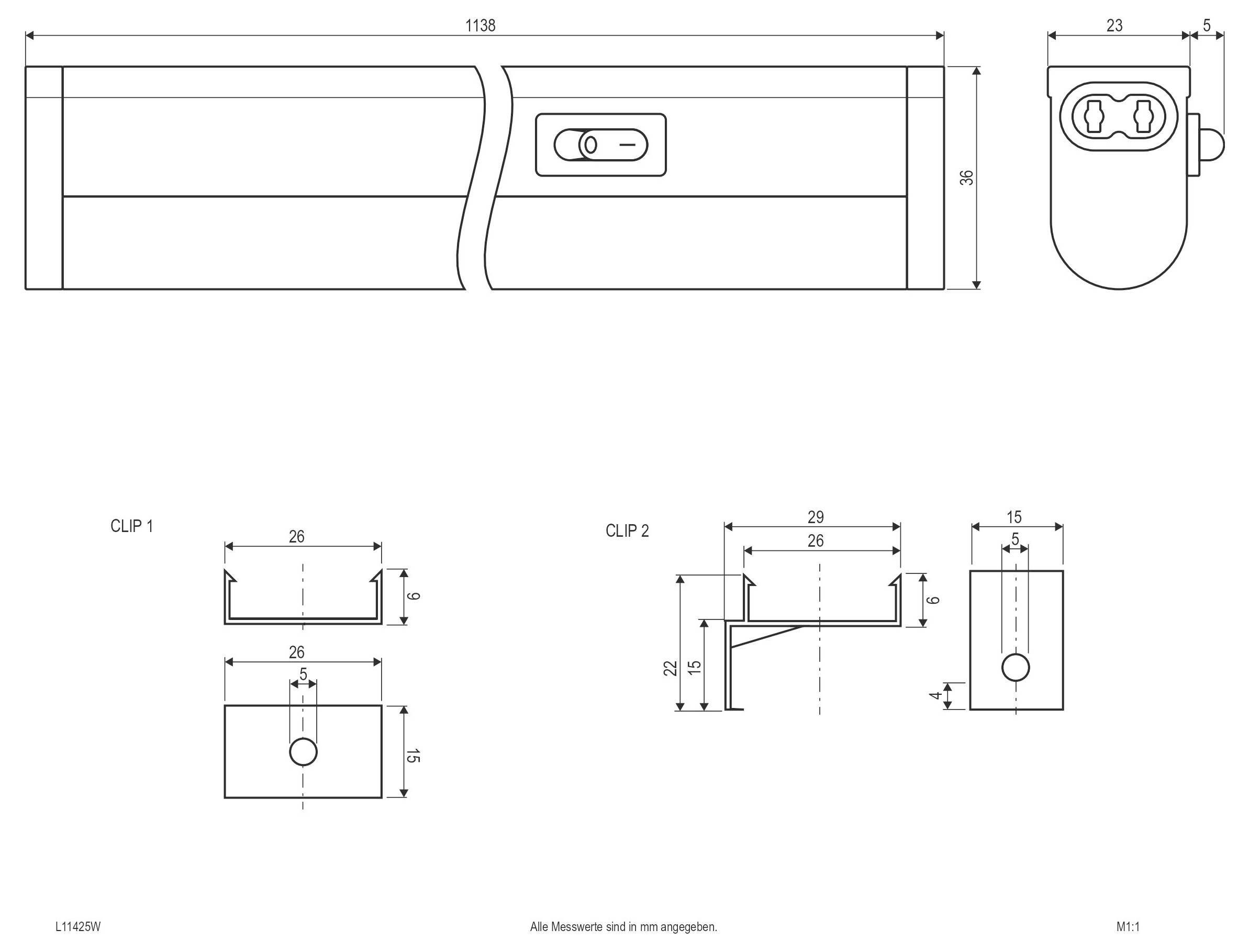 EVN L11425W L11425W LED-Deckenleuchte