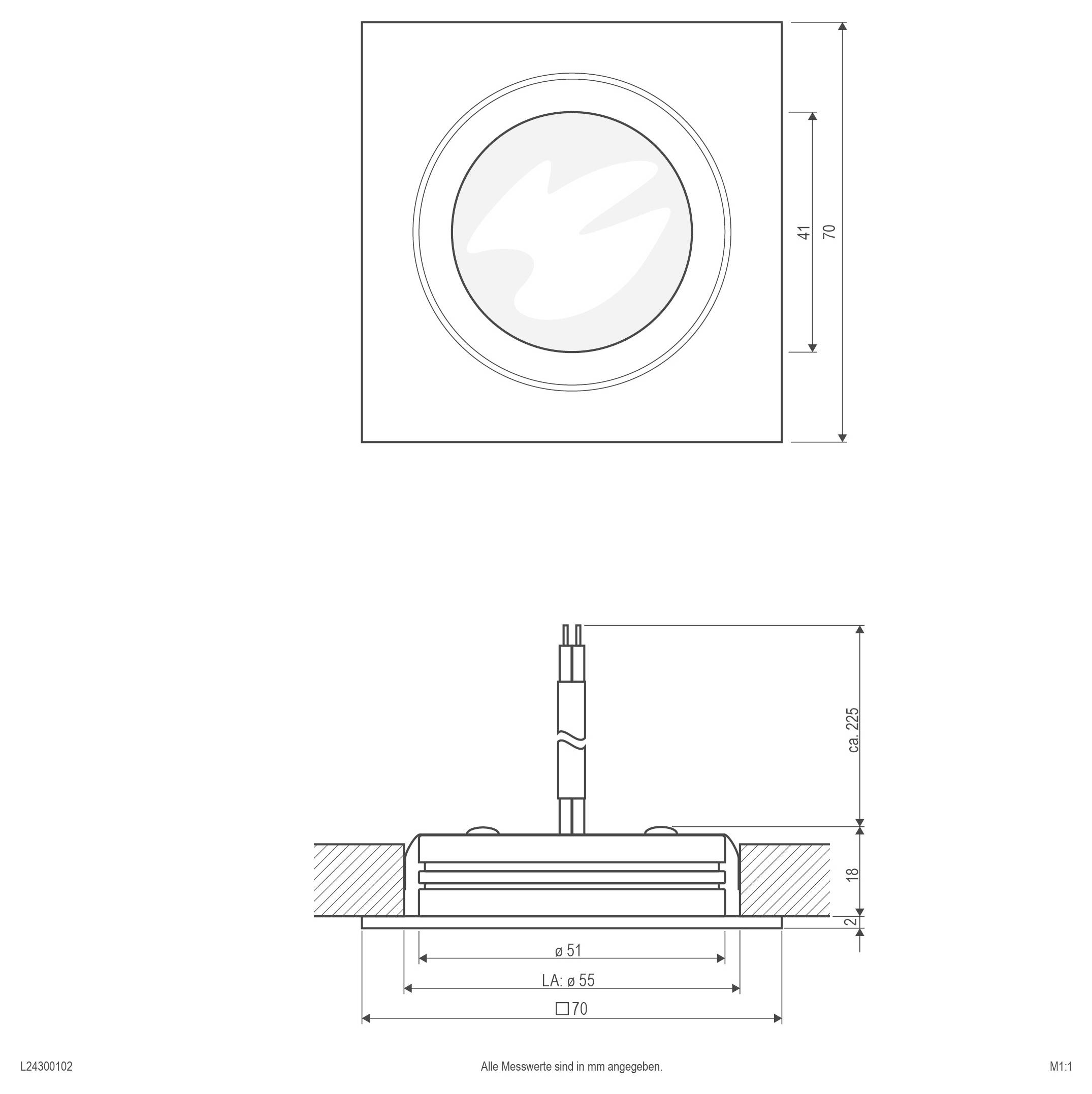 EVN L24300102 L24300102 LED-Einbauleuchte