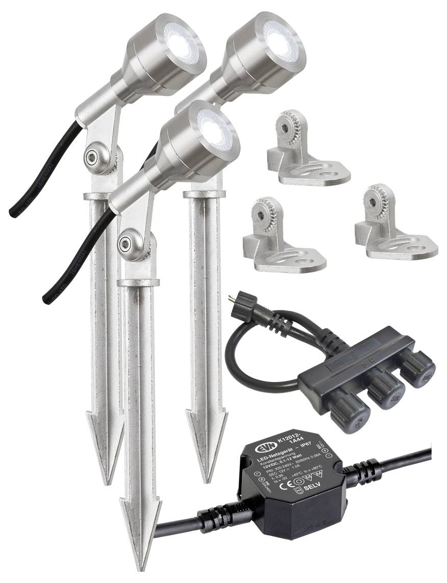 EVN P68123501-3 P681235013 LED-Gartenstrahler-Set