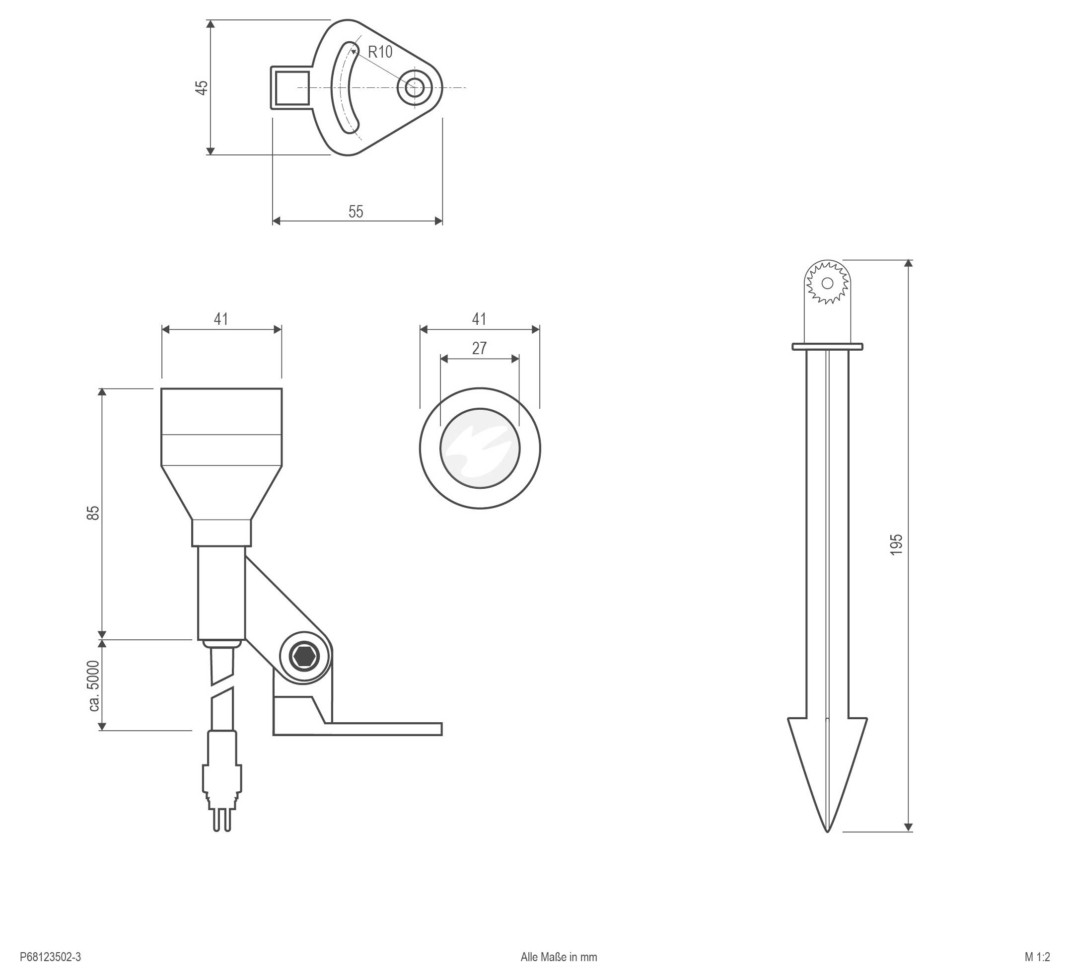 EVN P68123502-3 P681235023 LED-Gartenstrahler-Set