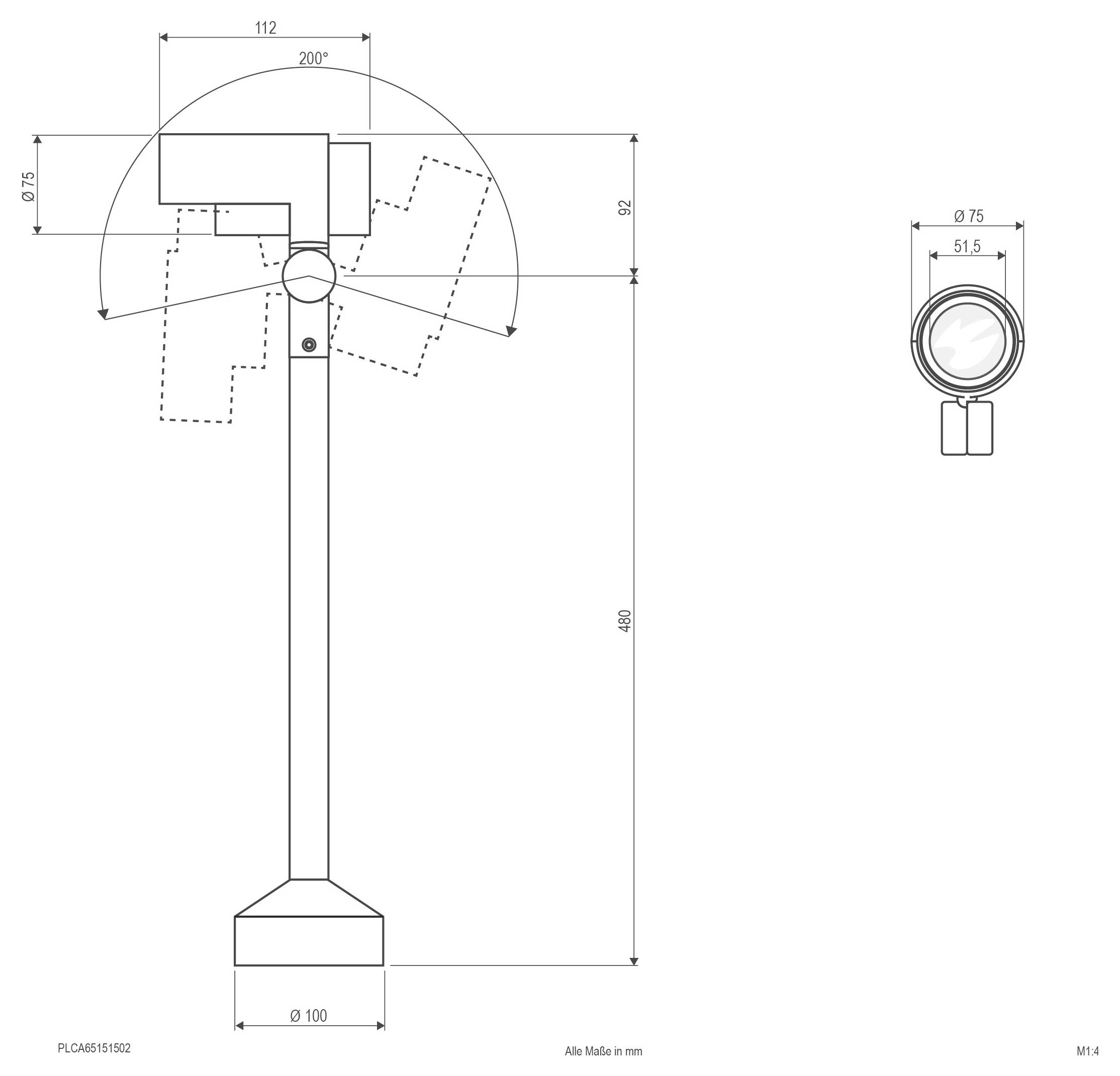 EVN PLCA65151502 PLCA65151502 LED-Gartenstrahler