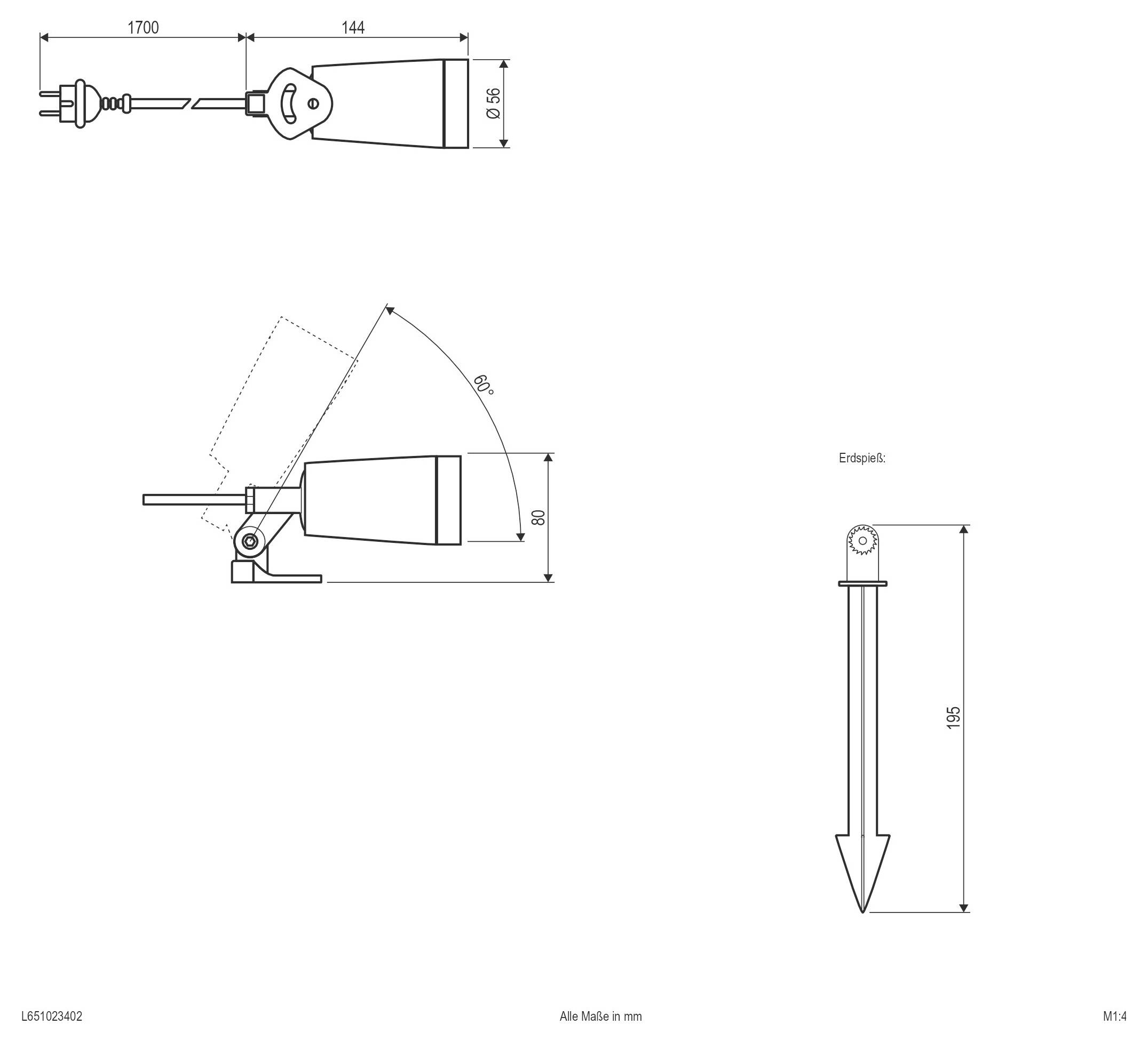 EVN L651023402 L651023402 LED-Gartenstrahler