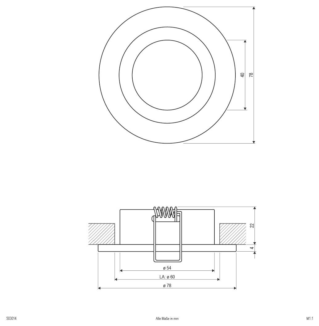 EVN 503014 503014 LED-Einbauleuchte