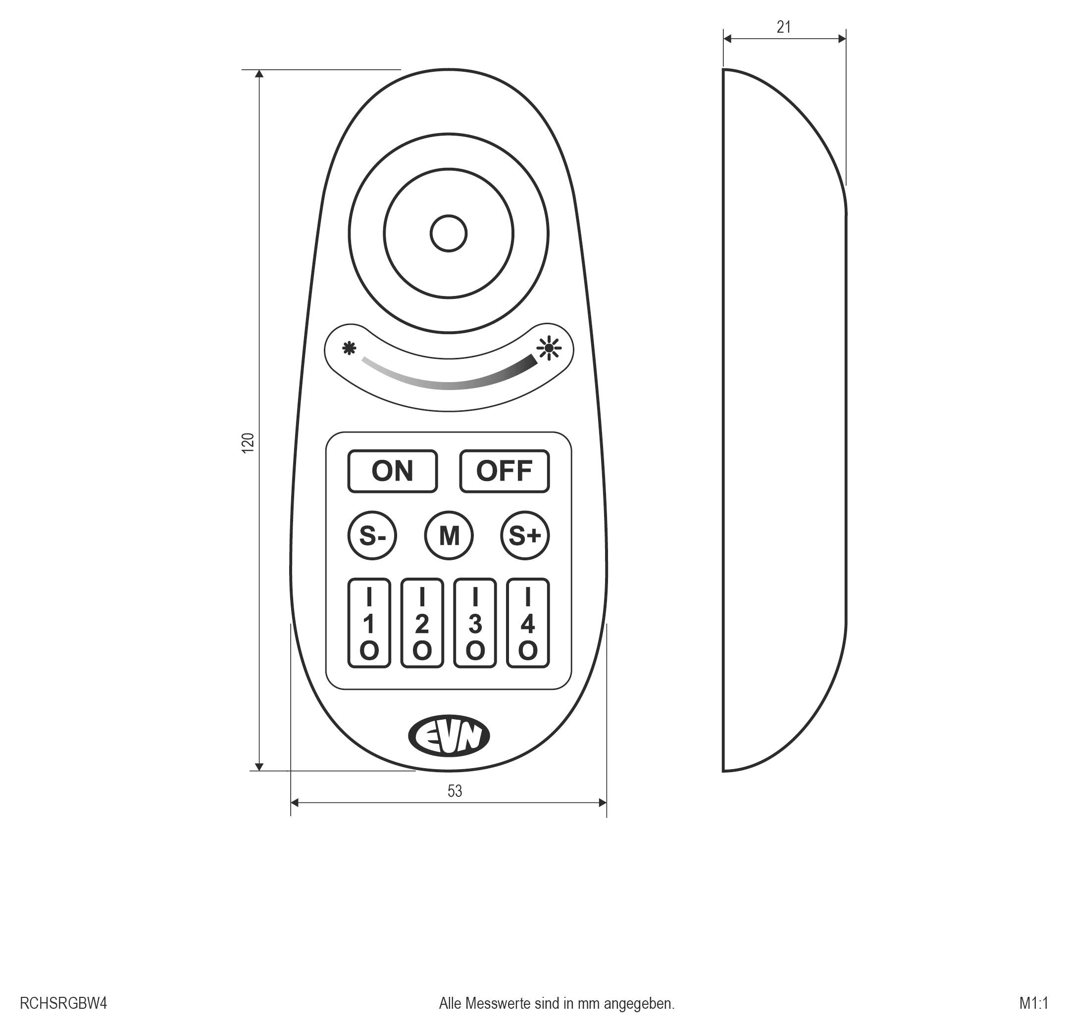 EVN RCHSRGBW4 Funksender