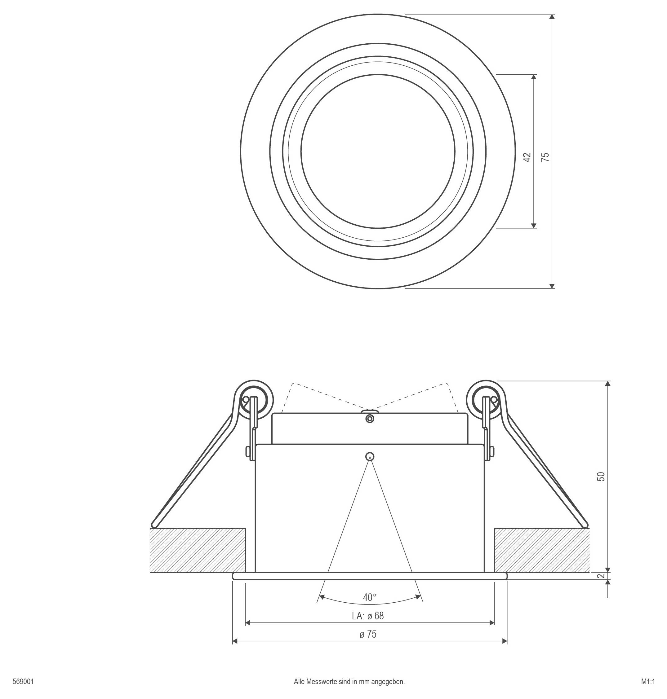 EVN 569001 569001 Deckenstrahler