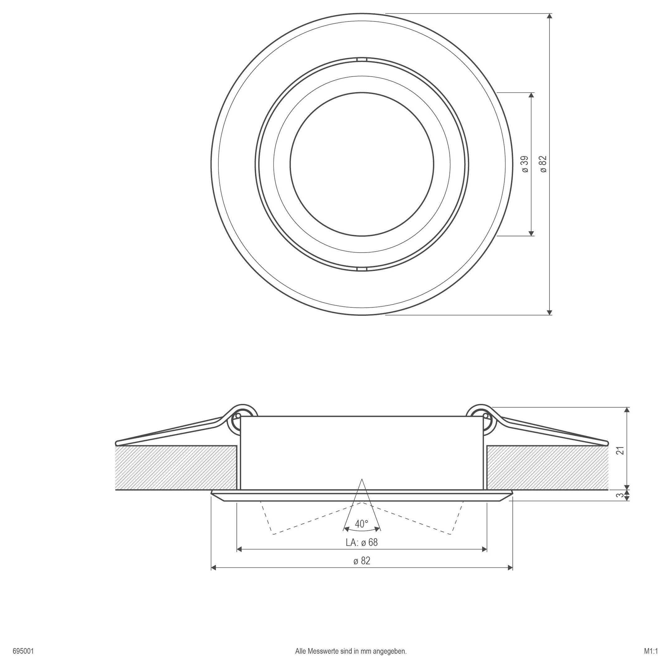 EVN 695001 695001 Deckenstrahler