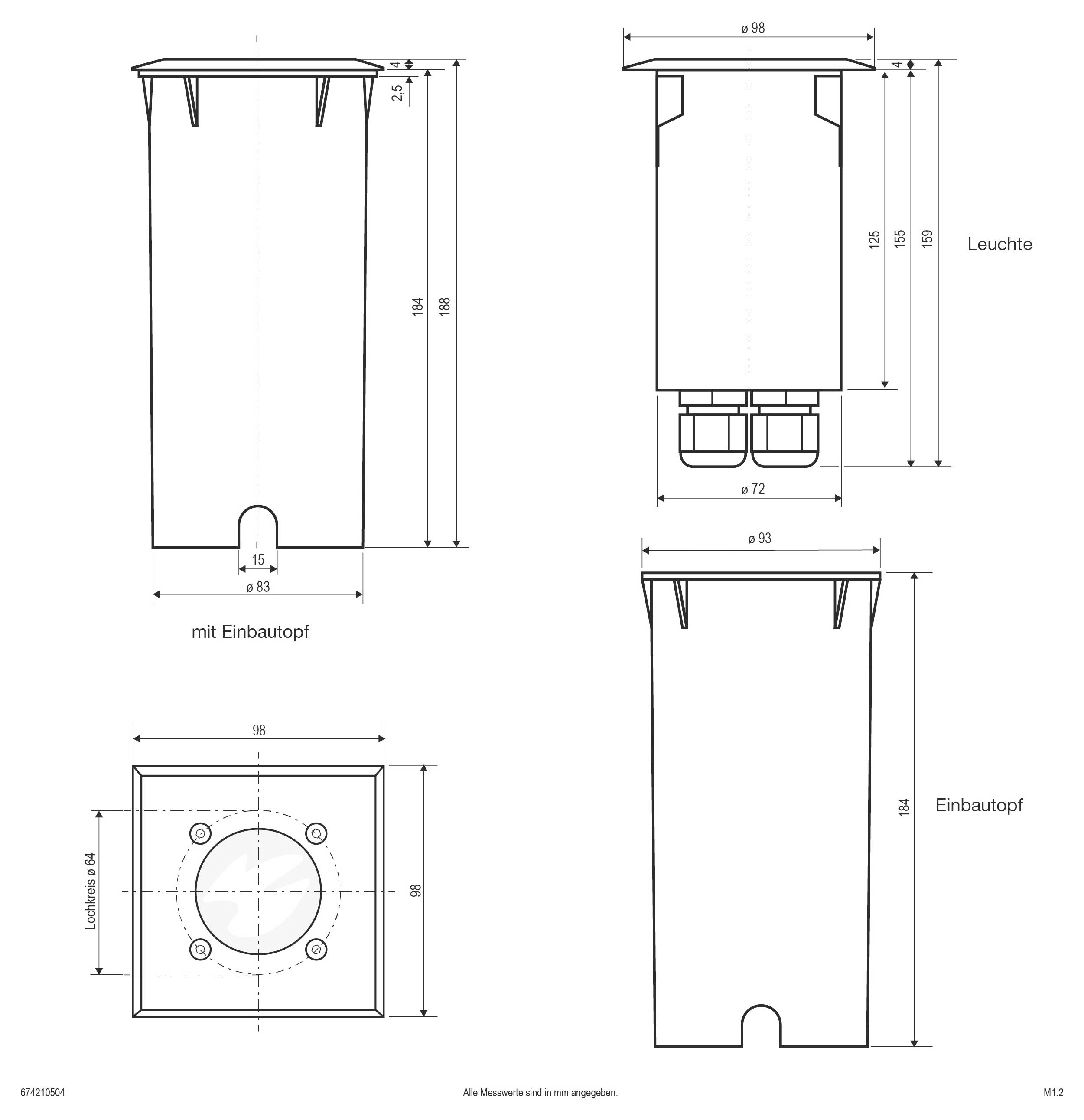EVN 674210504 674210504 Bodeneinbauleuchte LED