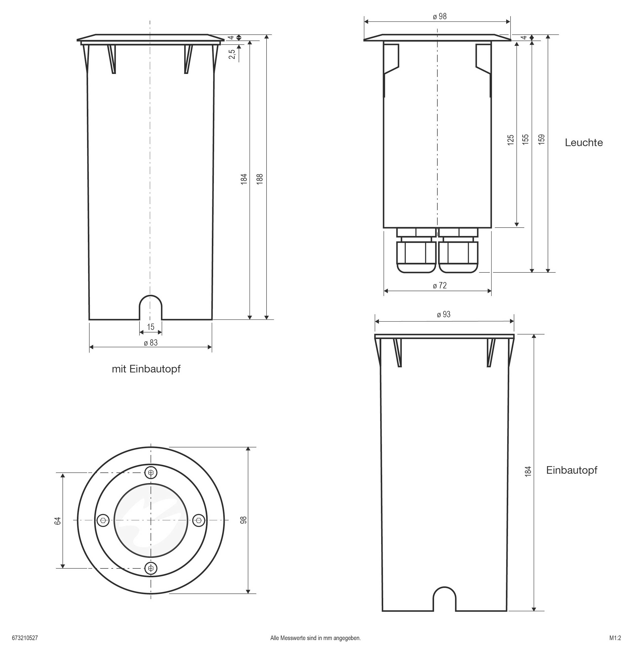 EVN 673210527 673210527 Bodeneinbauleuchte LED