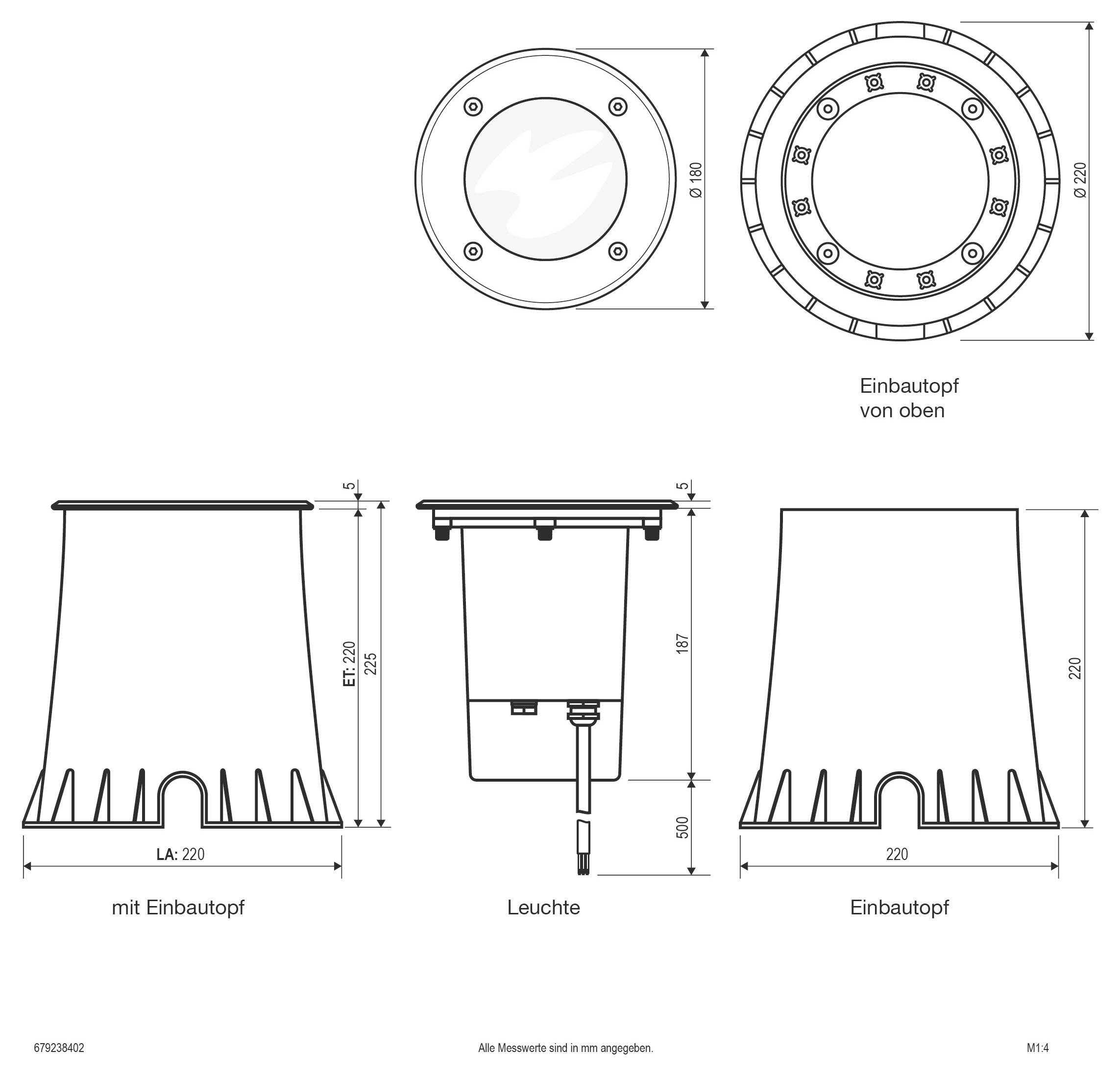 EVN 679238402 679238402 Bodeneinbauleuchte LED