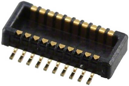 Eine Nahaufnahme eines schwarzen und goldfarbenen elektrischen Steckers mit mehreren Kontaktstiften, der zum Sichern und Übertragen von Signalen zwischen Geräten verwendet wird.