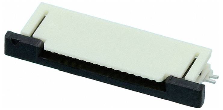 Ein schwarzer Kunststoff-SIM-Kartenhalter wird auf einem einfachen Hintergrund gezeigt und verfügt über Schlitze und Nuten zum sicheren Halten einer SIM-Karte.
