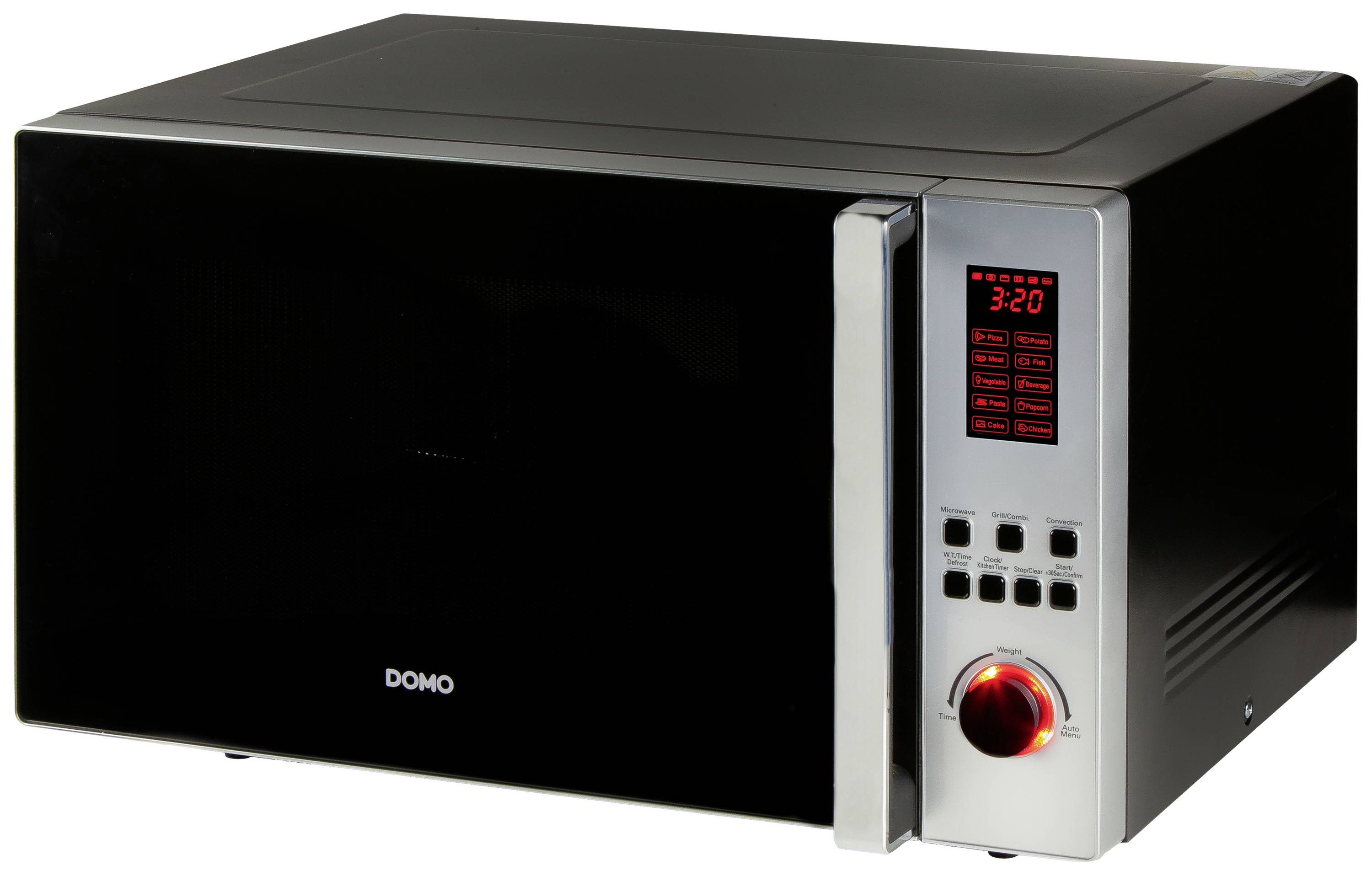 DOMO DO24201C Mikrowelle Schwarz 1000W Timerfunktion