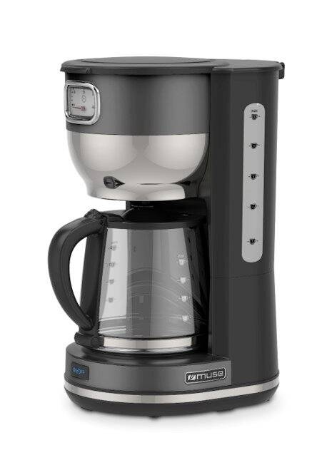 Muse MS-220 DG Kaffeemaschine Grau Fassungsvermögen Tassen=10 Glaskanne, Warmhaltefunktion