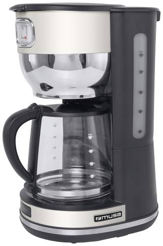 Muse MS-220 SC Kaffeemaschine Beige, Schwarz Fassungsvermögen Tassen=10 Glaskanne, Warmhaltefunktion
