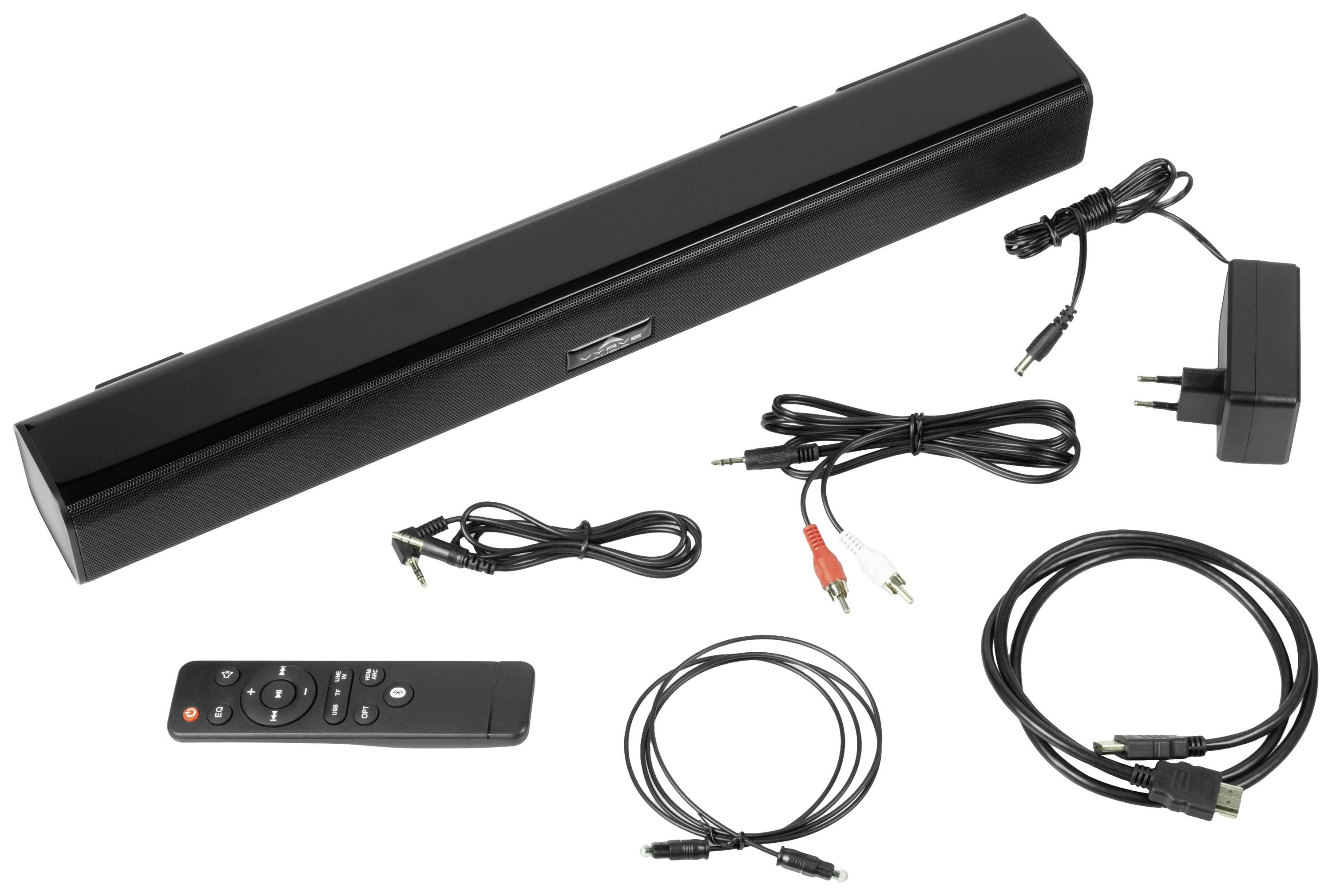 Vyrve Audio NAOS Soundbar Schwarz Bluetooth®, USB, Wandbefestigung