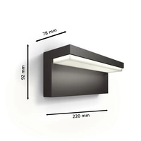 Philips LED Bustan 8720169257252 LED-Außenwandleuchte LED 3.8W Anthrazit Philips LED Bustan 8720169257252 LED-Außenwandleuchte LED 3.8W Anthrazit