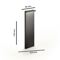 Philips LED Bustan 8720169257436 Wegeleuchte LED 3.8W Anthrazit Philips LED Bustan 8720169257436 Wegeleuchte LED 3.8W Anthrazit